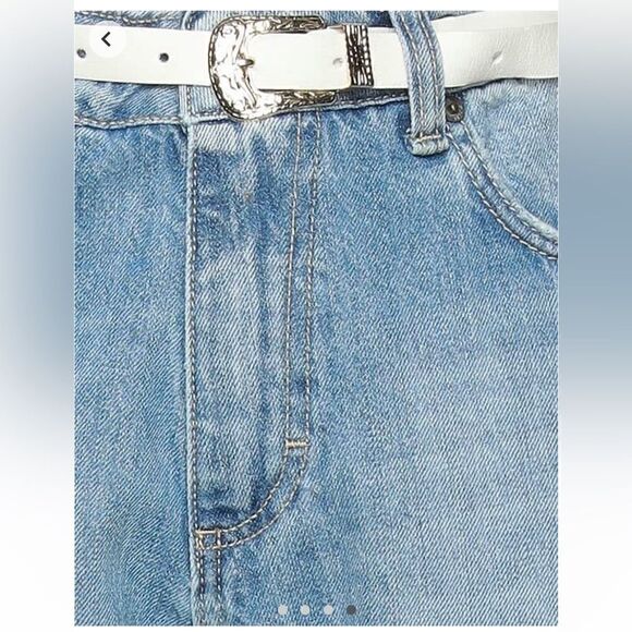 Motel. Denim Jeans with white belt - Picture 4 of 7